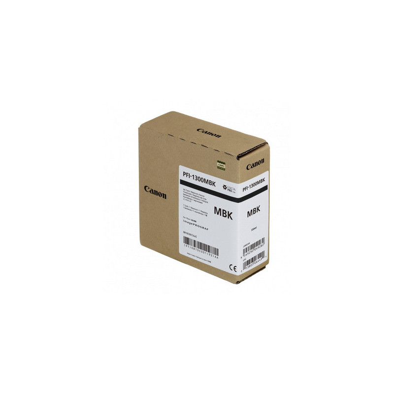 Blækpatron PFI-1300MBK - 0810C001AA mat sort