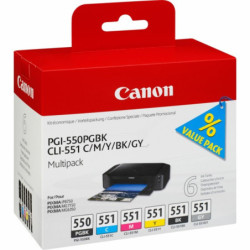 Blækpatroner PGI-550-CLI-551 - 6496B005 værdipakke originale Canon
