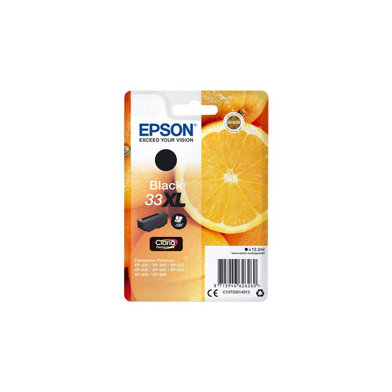 Blækpatron 33XL BK - C13T33514012 sort