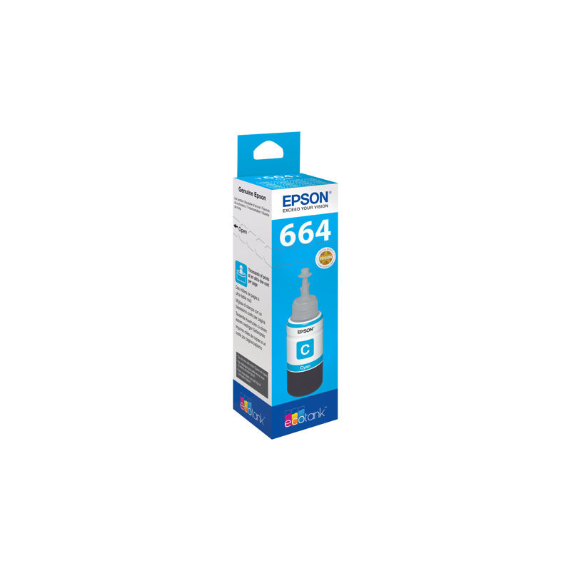 Blækpatron T664 C - C13T664240 cyan
