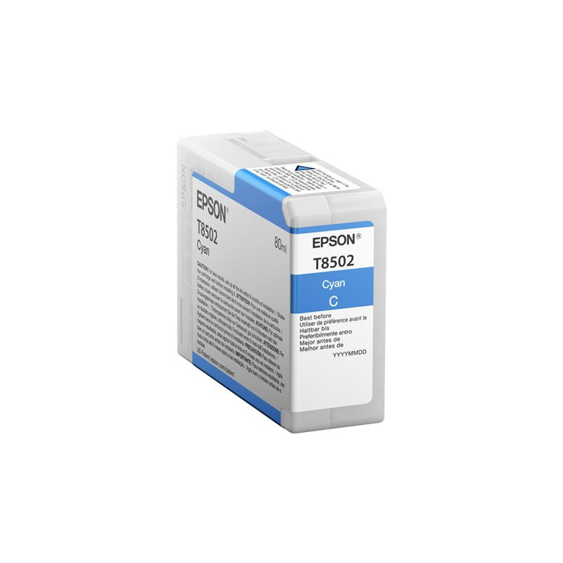 Blækpatron T8502 C - C13T850200 cyan