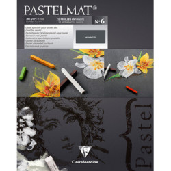 Clairefontaine 96004C no6 Pastelblok 360gr. Antracite 24x30cm 12ark