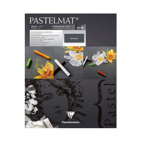 Clairefontaine 96004C no6 Pastelblok 360gr. Antracite 24x30cm 12ark