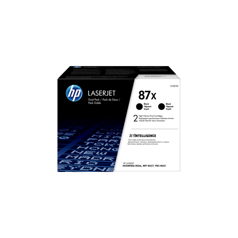 Tonerpatroner 2stk. HP nr. 87X Sort CF287XD Original (2x18.000s)