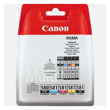 Blækpatron PGI-580-CLI-581 BK-CMYK multipak 2078C005