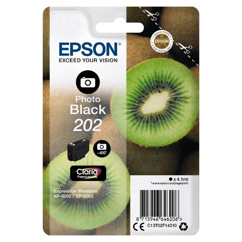 Blækpatron Photo sort 202 Kiwi C13T02F14010