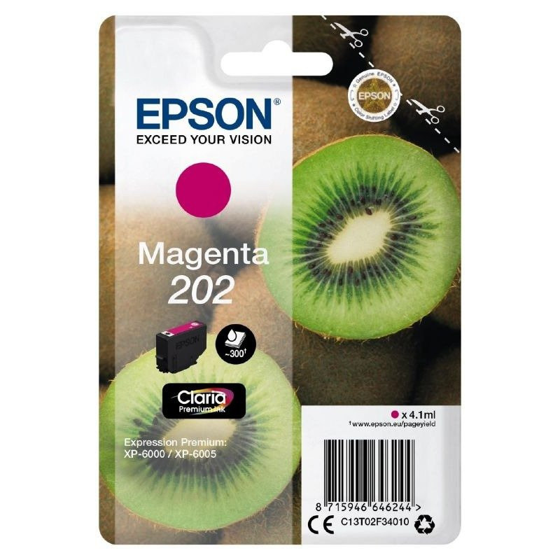 Blækpatron Magenta 202 Kiwi C13T02F34010