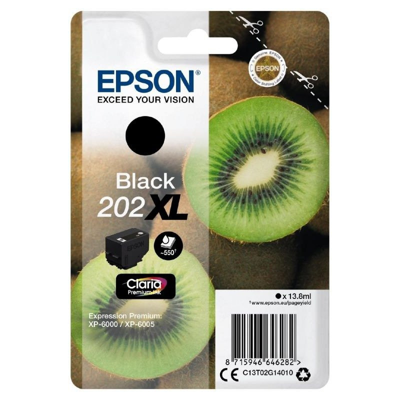 Blækpatron sort 202XL Kiwi C13T02G14010