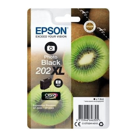 Blækpatron Photo sort 202XL Kiwi C13T02H14010