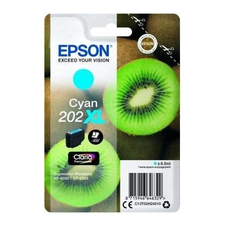 Blækpatron Cyan 202XL Kiwi C13T02H24010