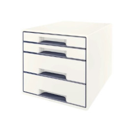 Desk Cube Leitz WOW 4-skuffer hvid-grå 52132001