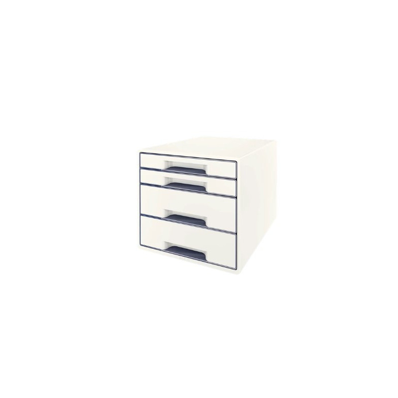 Desk Cube Leitz WOW 4-skuffer hvid-grå 52132001