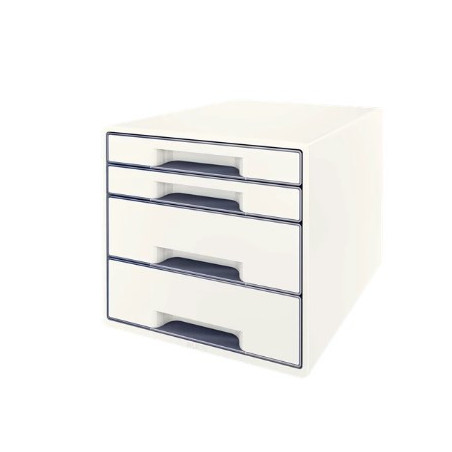 Desk Cube Leitz WOW 4-skuffer hvid-grå 52132001