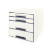 Desk Cube Leitz WOW 4-skuffer hvid-grå 52132001