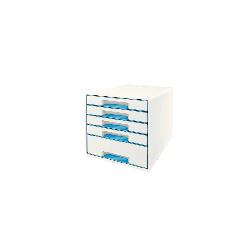 Desk Cube Leitz WOW 5-skuffer hvid-blå 52142036