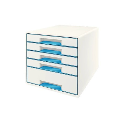 Desk Cube Leitz WOW 5-skuffer hvid-blå 52142036