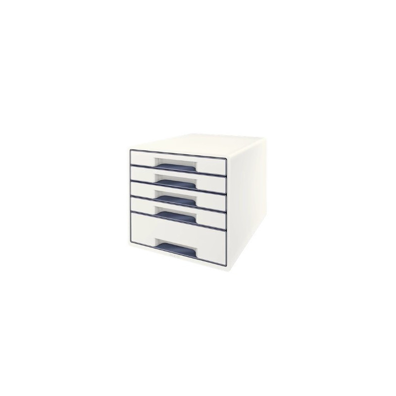 Desk Cube Leitz WOW 5-skuffer hvid-grå 52142001