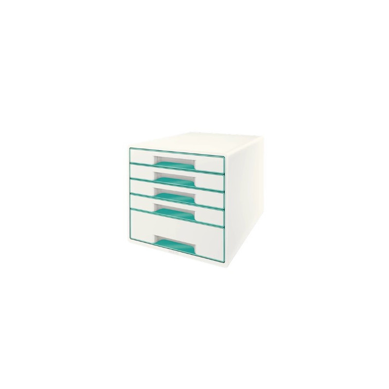 Desk Cube Leitz WOW 5-skuffer hvid-isblå 52142051