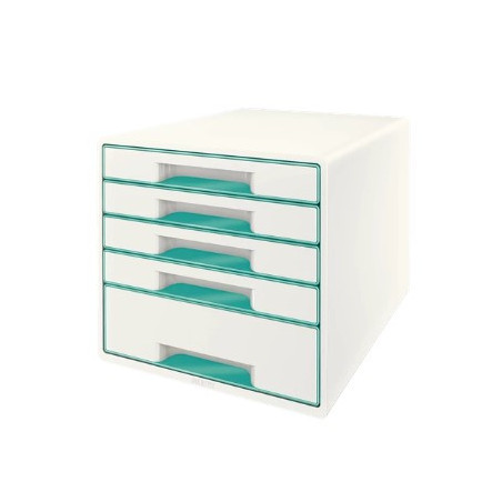 Desk Cube Leitz WOW 5-skuffer hvid-isblå 52142051