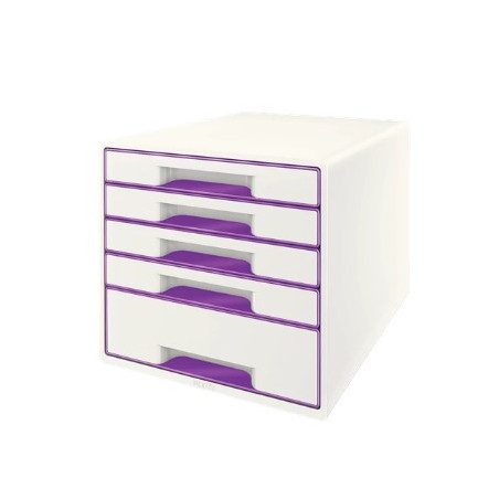 Desk Cube Leitz WOW 5-skuffer hvid-lilla 52142062