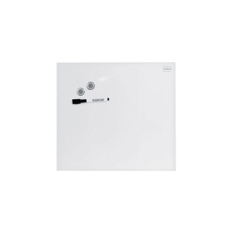 Glastavle Diamond Nobo 45x45cm kvadrat hvid 1903957