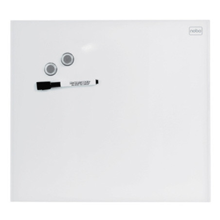 Glastavle Diamond Nobo 45x45cm kvadrat hvid 1903957