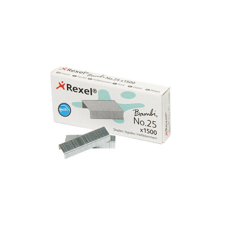 Hæfteklamme Rexel Bambi No.25 æske m. 1500stk. ACCO5020