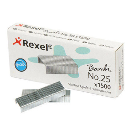 Hæfteklamme Rexel Bambi No.25 æske m. 1500stk. ACCO5020