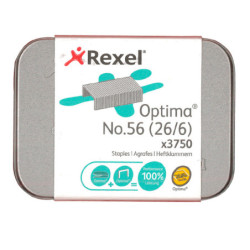 Hæfteklamme Rexel Optima No.56 pakke 3.750stk. 2102496 (Udsalg få stk)