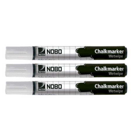 Kridtpen marker Nobo hvid