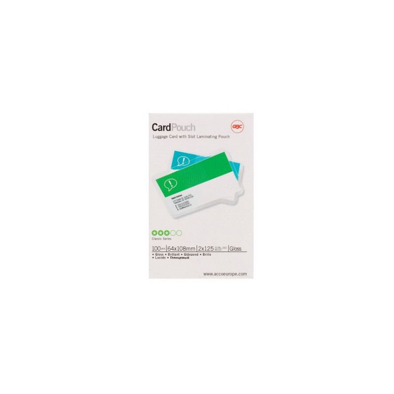 Lamineringslomme GBC 64x108mm 125mic