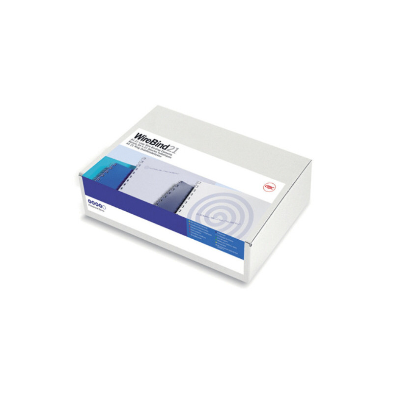 Multibindwire ryg GBC A4 21 ringe 10mm Sølv 100stk. IB160837