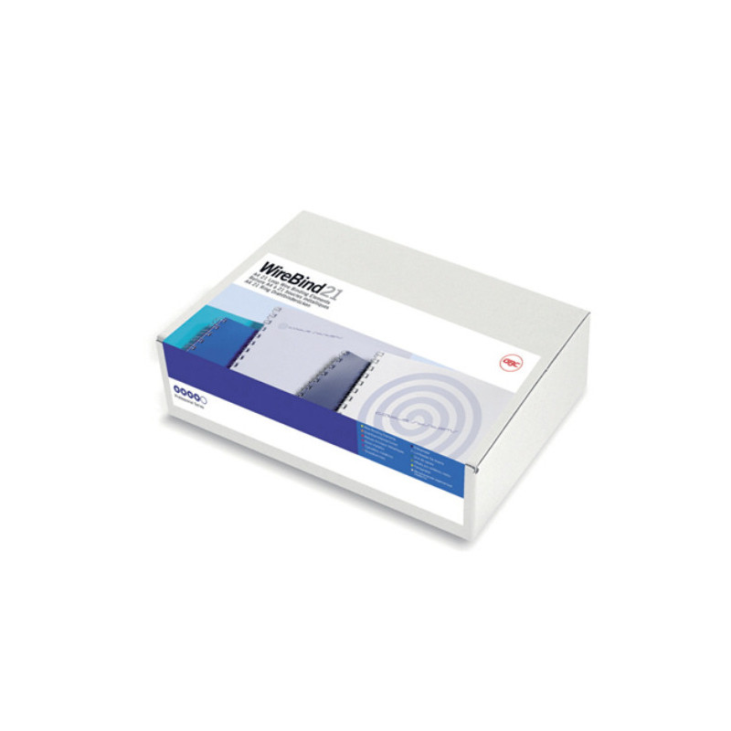 Multibindwire ryg GBC A4 21 ringe 14mm Sølv 100stk. IB161438
