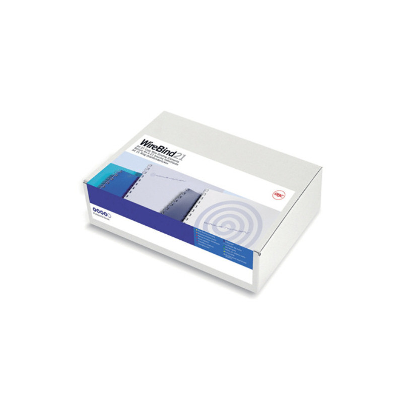 Multibindwire ryg GBC A4 21 ringe 6mm sølv 100stk. IB160431