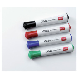 Whiteboardmarker Glide Nobo 4 farver 1902096 (Udsalg begrænset antal)