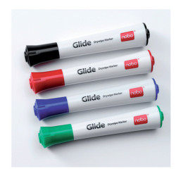 Whiteboardmarker Glide Nobo Fine 4 farver 1902077 (Udsalg få stk)