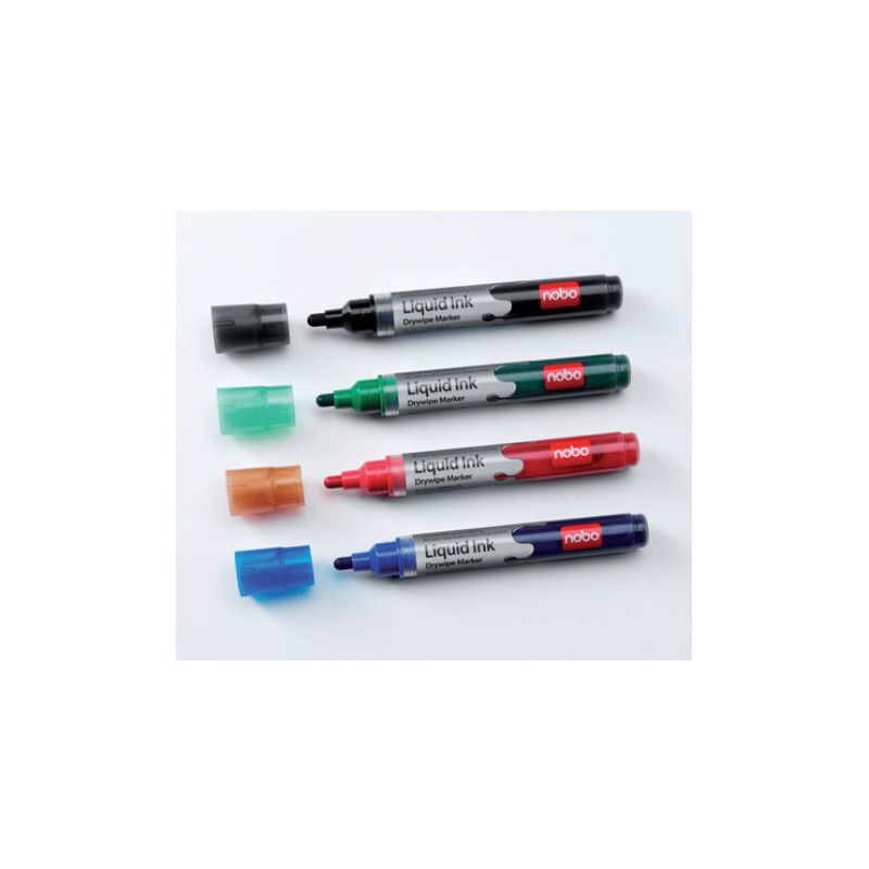 Whiteboardmarker Liquid Ink Nobo 4 farver 1902408