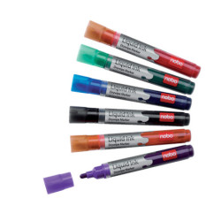 Whiteboardmarker Liquid Ink Nobo 6 farver 1901077