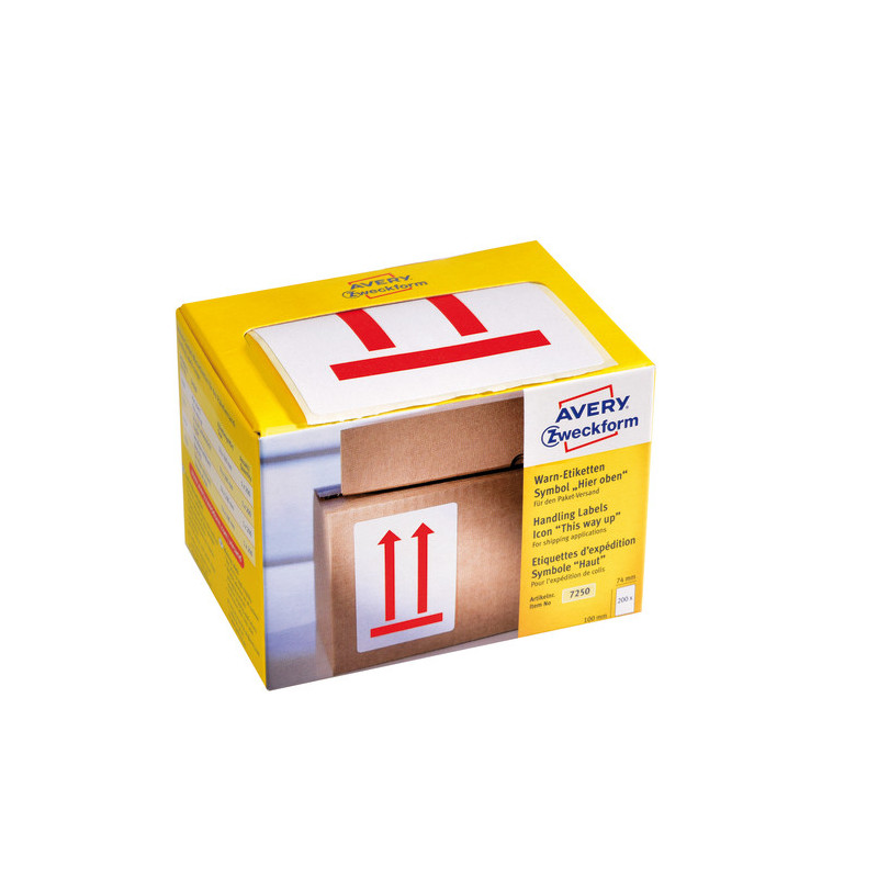 Avery 7250 Advarselsetiketter m. pil op