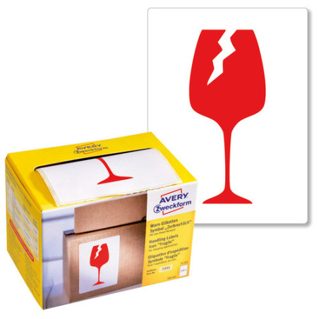 Avery 7251 Advarselsetiketter fragile symbol