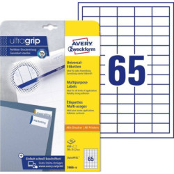 Avery 3666-10 hvide 65 pr.ark