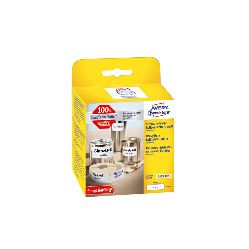 Avery A1933085 Heavy Duty etiketter 19x64mm