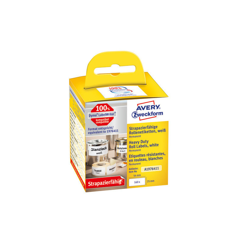 Avery A1976411 Heavy Duty etiketter 25x54mm