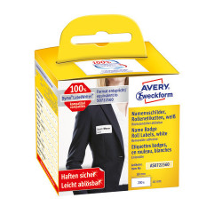 Avery AS0722560 Aftagelige navneskilte 41x89mm