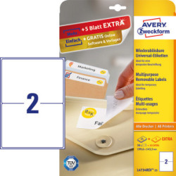 Avery L4734REV-25 aftagelige etiketter 199