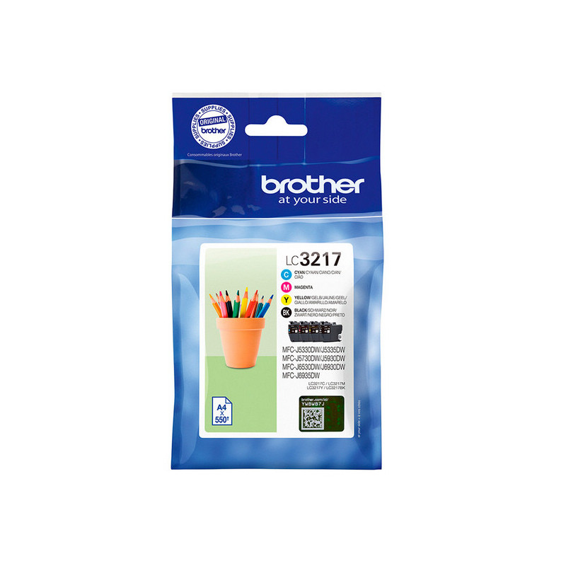 Blækpatron LC3217VALDR Multipak Original Brother 550s