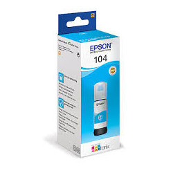 Blæk C13T00P240 Cyan EcoTank 104 flaske Original Epson