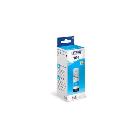 Blæk C13T00P240 Cyan EcoTank 104 flaske Original Epson