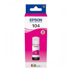Blæk C13T00P340 Magenta EcoTank 104 flaske Original Epson