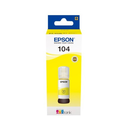 Blæk C13T00P440 gul EcoTank 104 flaske Original Epson